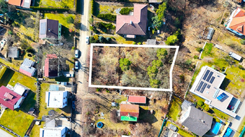 Ptačí pohled - Prodej pozemku 1166 m², Hradištko 