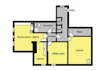 orientační půdorys patro - Prodej domu 200 m², Kolín