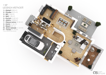 první podlaží - Prodej domu 286 m², Bradlec