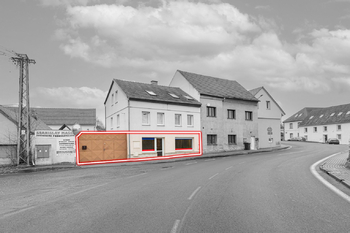 Pohled na kanceláře z ulice 9. května - Pronájem kancelářských prostor 35 m², Roudnice nad Labem 