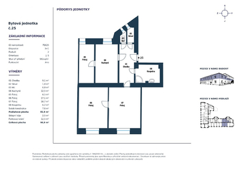 Prodej bytu 2+kk v osobním vlastnictví 56 m², Praha 10 - Uhříněves