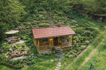 Vizualizace exteriér+zahrada - Prodej chaty / chalupy 29 m², Besednice