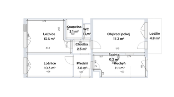 Pronájem bytu 3+1 v osobním vlastnictví 68 m², Praha 4 - Chodov