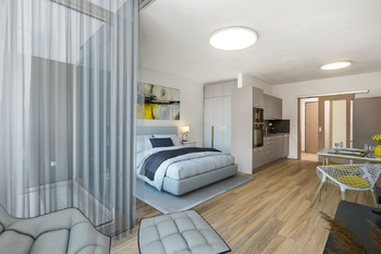Vizualizace bytu - Prodej bytu 1+kk v družstevním vlastnictví 43 m², Pardubice 