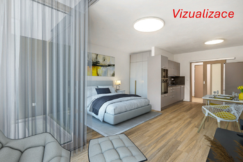 Vizualizace  - Prodej bytu 1+kk v družstevním vlastnictví 43 m², Pardubice