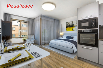 Vizualizace  - Prodej bytu 1+kk v družstevním vlastnictví 43 m², Pardubice