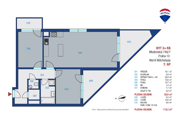Prodej bytu 3+kk v osobním vlastnictví 118 m², Praha 10 - Horní Měcholupy