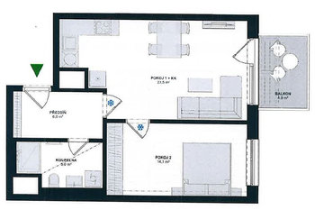 Pronájem bytu 2+kk v osobním vlastnictví 53 m², Praha 10 - Hostivař