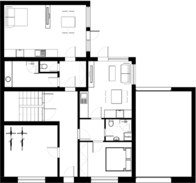 Návrh půdorys 1. NP - Prodej domu 300 m², Lanžhot