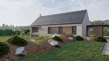 vizualizace domu - Prodej pozemku 469 m², Koloveč 