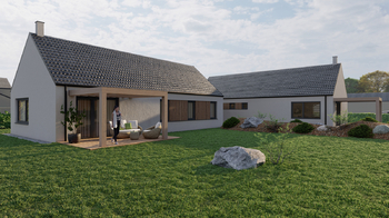 vizualizace domu - Prodej pozemku 469 m², Koloveč