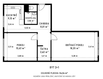 Prodej bytu 2+1 v družstevním vlastnictví 56 m², Ostrava