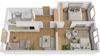 Prodej bytu 2+1 v osobním vlastnictví 49 m², Úpice
