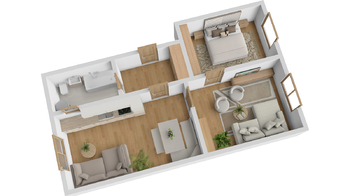 Prodej bytu 2+1 v osobním vlastnictví 49 m², Úpice
