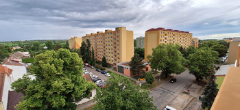 Výhled z balkonu - Pronájem bytu 1+1 v družstevním vlastnictví 32 m², Vyškov