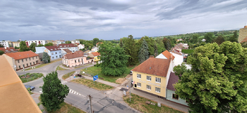 Výhled z balkonu - Pronájem bytu 1+1 v družstevním vlastnictví 32 m², Vyškov