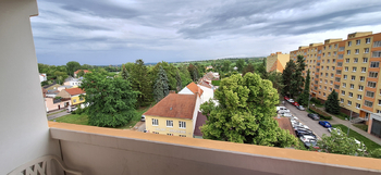 Výhled z balkonu - Pronájem bytu 1+1 v družstevním vlastnictví 32 m², Vyškov