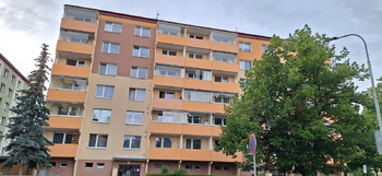 Pohled na dům - Pronájem bytu 1+1 v družstevním vlastnictví 32 m², Vyškov