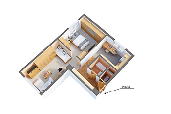 Prodej bytu 2+1 v osobním vlastnictví 52 m², Unhošť