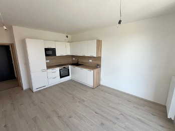 Obývací místnost s kuchyní a balkónem - Pronájem bytu 2+kk v osobním vlastnictví 48 m², Brandýs nad Labem-Stará Boleslav
