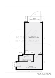 Pronájem bytu 1+kk v osobním vlastnictví 51 m², Brno