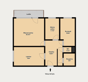 Prodej bytu 3+1 v družstevním vlastnictví 69 m², Brno