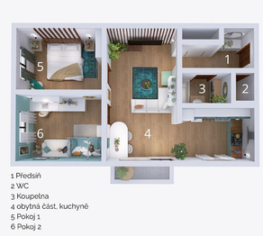 Pronájem bytu 3+1 v osobním vlastnictví 65 m², Šumperk