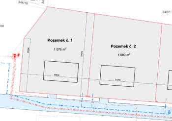 Prodej pozemku 1080 m², Třebíč