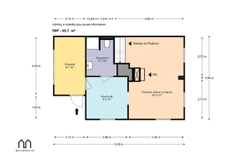 1 NP - Prodej chaty / chalupy 70 m², Ostředek