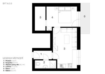 Pronájem bytu 2+kk v osobním vlastnictví 38 m², Hořovice