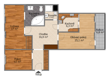 Prodej bytu 3+1 v osobním vlastnictví 97 m², Praha 9 - Kyje