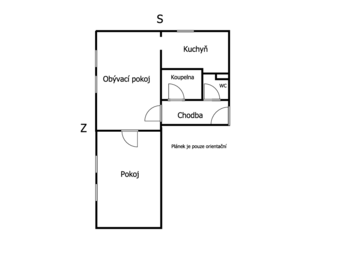 Prodej bytu 2+1 v osobním vlastnictví 53 m², Lovosice