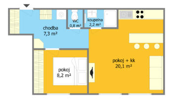 Pronájem bytu 2+kk v osobním vlastnictví 39 m², Brno