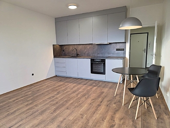 Obývací pokoj s kuchyní - Pronájem bytu 1+kk v osobním vlastnictví 47 m², Brandýs nad Labem-Stará Boleslav