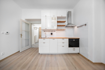 Kuchyň - Pronájem bytu 1+1 v osobním vlastnictví 46 m², Praha 3 - Žižkov