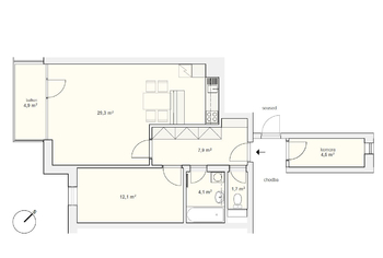 Pronájem bytu 2+kk v osobním vlastnictví 61 m², Olomouc