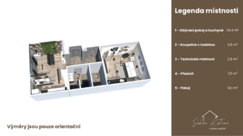 Prodej bytu 2+kk v osobním vlastnictví 47 m², Stěžery