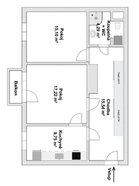 Pronájem bytu 2+1 v osobním vlastnictví 63 m², Praha 10 - Vršovice