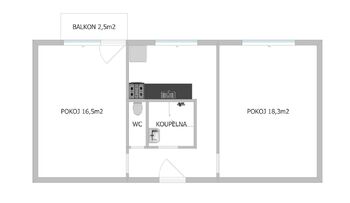 Pronájem bytu 2+1 v osobním vlastnictví 54 m², Brno