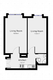 Pronájem bytu 2+1 v osobním vlastnictví 40 m², Praha 2 - Nusle