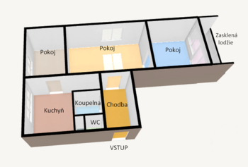 Pronájem bytu 3+1 v osobním vlastnictví 64 m², Ostrava