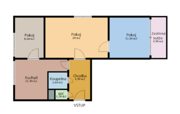 Pronájem bytu 3+1 v osobním vlastnictví 64 m², Ostrava