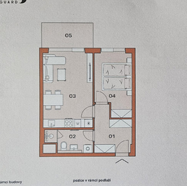 Pronájem bytu 2+kk v osobním vlastnictví 52 m², Praha 4 - Modřany