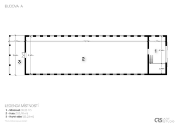Pronájem skladovacích prostor 1382 m², Vranov