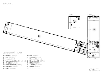 Pronájem skladovacích prostor 1382 m², Vranov