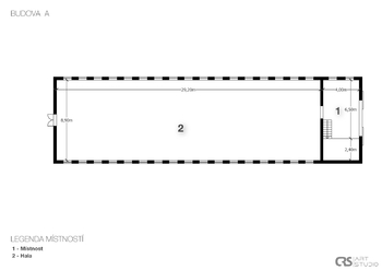 Pronájem skladovacích prostor 1310 m², Vranov