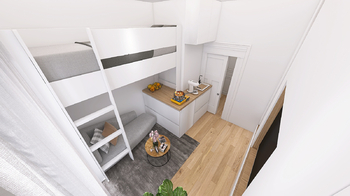 Vizualizace možného zařízení - Prodej bytu atypický v osobním vlastnictví 15 m², Praha 1 - Nové Město