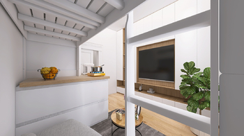Vizualizace možného zařízení - Prodej bytu atypický v osobním vlastnictví 15 m², Praha 1 - Nové Město