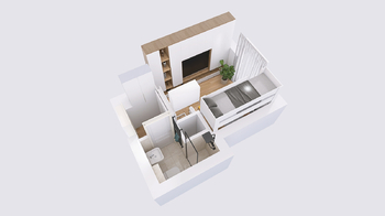 Vizualizace - Prodej bytu atypický v osobním vlastnictví 15 m², Praha 1 - Nové Město