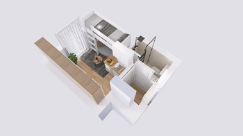 Vizualizace - Prodej bytu atypický v osobním vlastnictví 15 m², Praha 1 - Nové Město